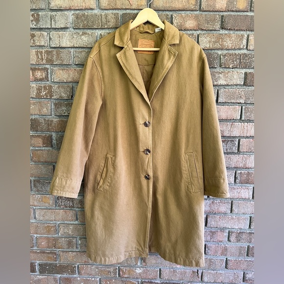 Levi’s Premium Oversized Tan Canvas Luna Coat - Size M - Picture 2 of 10